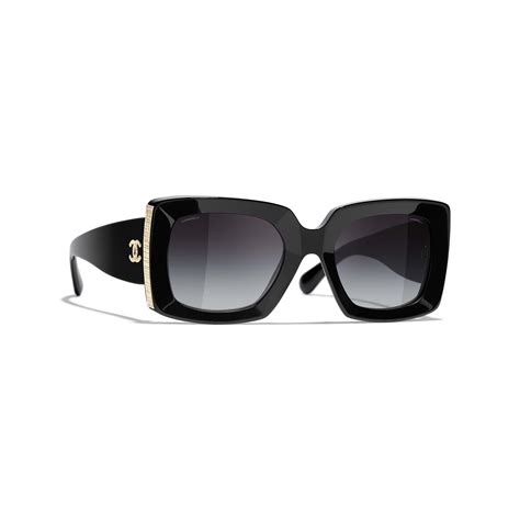 chanel sunglasses rectangle black|chanel sunglasses 4128.